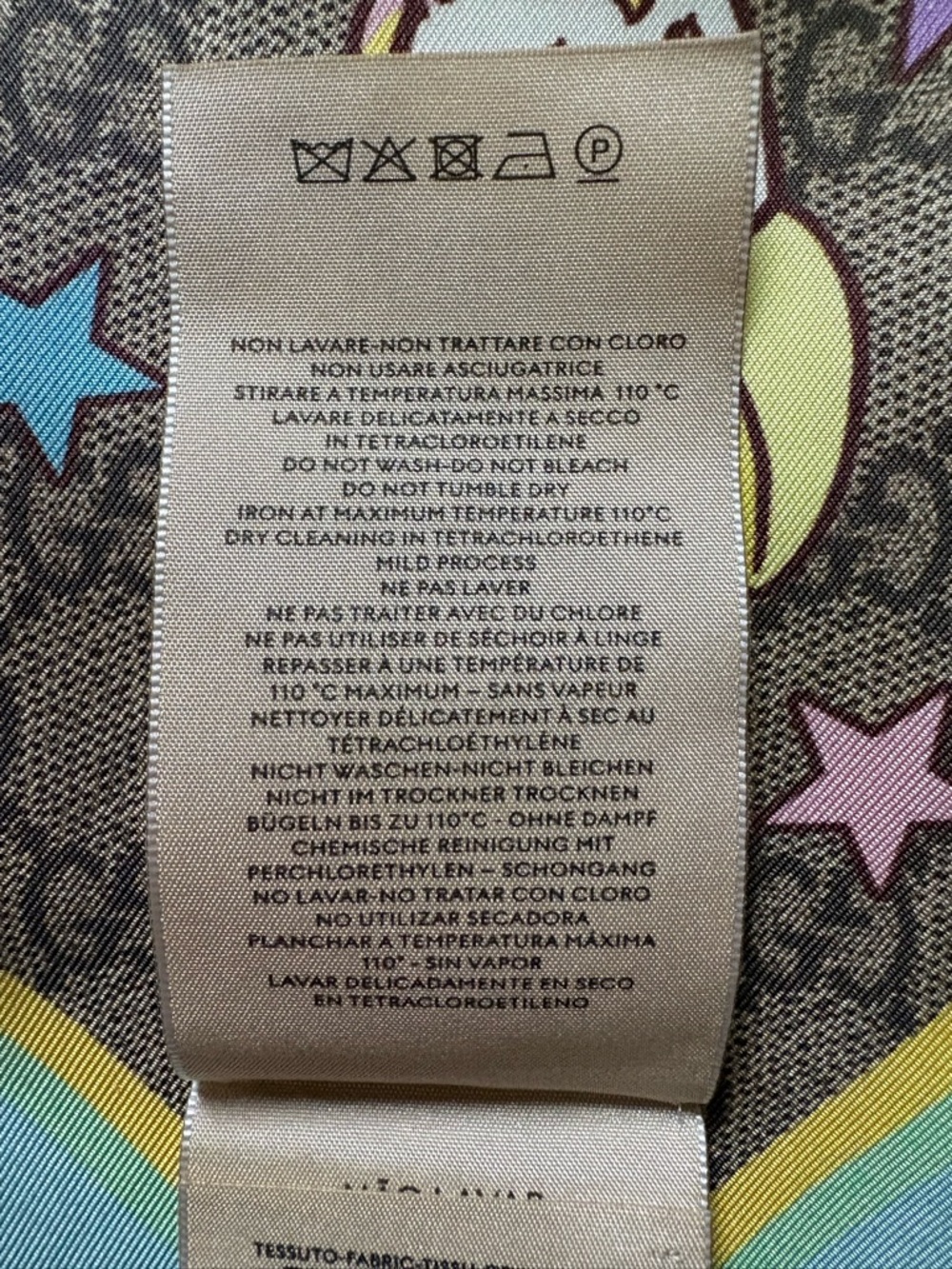 Gucci Brown & Light Blue Silk Monogram Scarf with Banana Graphic - Picture 10 of 13